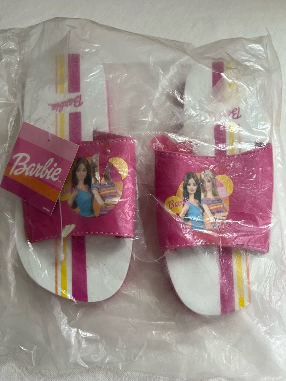 Y2K Deadstock Barbie Kids Pink Slide Sandals